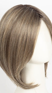 RL12/22SS SHADED CAPPUCCINO | Light Golden Brown Evenly Blended with Cool Platinum Blonde Highlights with Dark Roots