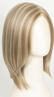 BUTTERCREAM BLONDE | White Blond Base with Subtle Warm Brown Highlights and a Medium-Brown Root.