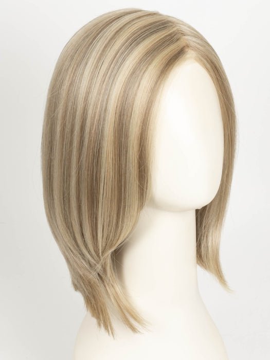 BUTTERCREAM BLONDE | White Blond Base with Subtle Warm Brown Highlights and a Medium-Brown Root.