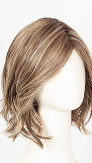MACADAMIA LATTE R | A combination of Medium and Light Brown, highlighted with Light Gold Blonde, and a mixture of Ash Blonde and Light Gold Blonde, Rooted with Medium and Light Brown