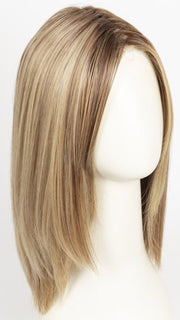 CARAMEL BLONDE R | Light Brown Rooted, with a blend of Light Gold Blonde, hint of Strawbery Blonde and Light Auburn with the balance of Cool, Light Blonde Highlights.