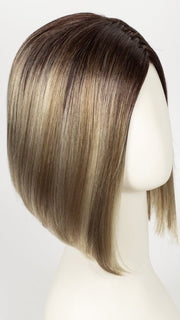 CREAMY TOFFEE LR | Longer rooted dark with light platinum blonde and light honey blonde