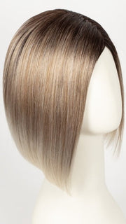 MELTED MARSHMALLOW | Subtly warm dark sandy blonde blend with medium brown roots and light ash blonde tips and highlights