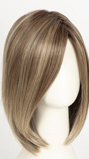 RL12/22SS SHADED CAPPUCCINO | Light Golden Brown Evenly Blended with Cool Platinum Blonde Highlights with Dark Roots