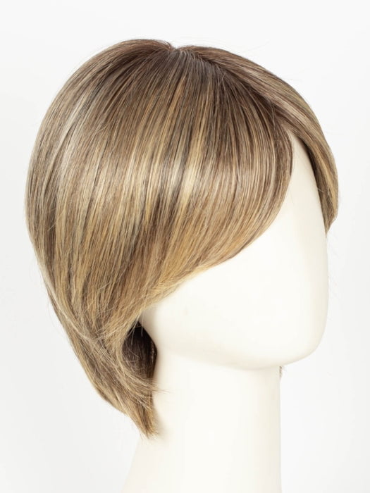 24BT18S8 SHADED MOCHA | Medium Natural Ash Blonde & Light Natural Gold Blonde Blend, Shaded with Medium Brown