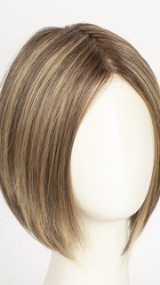 24BT18S8 SHADED MOCHA | Medium Natural Ash Blonde & Light Natural Gold Blonde Blend, Shaded with Medium Brown