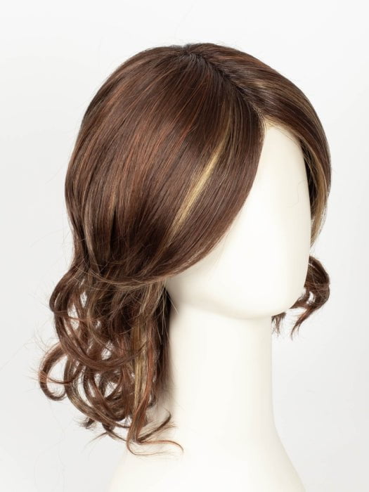 RAZBERRY ICE R | Rooted Dark Auburn with Medium Auburn Base with Copper and Strawberry Blonde Highlights