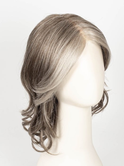 SANDY SILVER | Medium Brown transitionally blending to Silver with Silver bangs