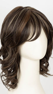 DARK BROWN HL | A Blend of Dark Brown, Strawberry Light Auburn and Soft Chunky Medium and Dark Blonde Highlights