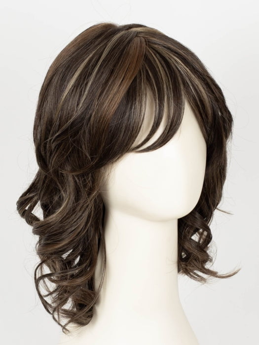 DARK BROWN HL | A Blend of Dark Brown, Strawberry Light Auburn and Soft Chunky Medium and Dark Blonde Highlights