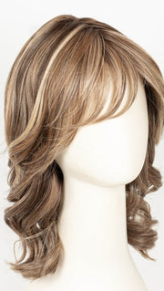 MACADAMIA LATTE R | A combination of Medium and Light Brown, highlighted with Light Gold Blonde, and a mixture of Ash Blonde and Light Gold Blonde, Rooted with Medium and Light Brown