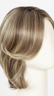 SUNKISSED ALMOND R | A blend of Medium and Light Brown with Light Gold Blonde Highlights and a hint of Cooler Blonde, rooted with Medium and Light Brown