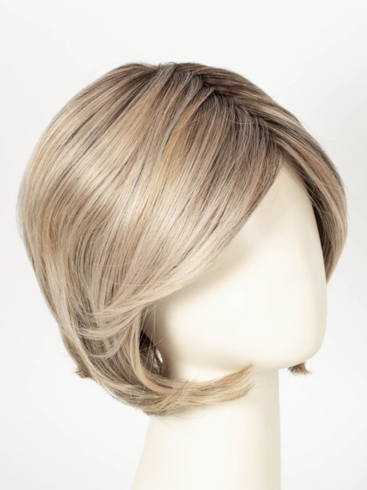 36/25/23/R6 MOON DUST | Dark salt and pepper base with blended golden blonde and cool platinum tones, shaded with Dark Roots