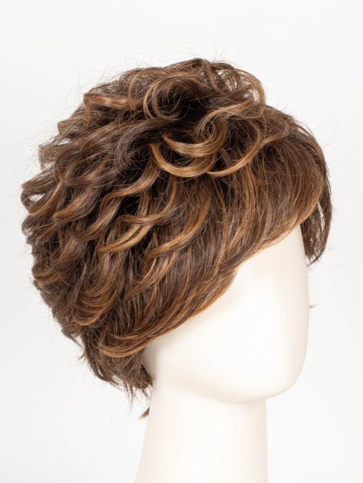 MARBLE-BROWN-R | Medium Brown Evenly Blended with Light Honey Brown With Dark Roots