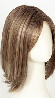 RL12/22SS SHADED CAPPUCCINO | Light Golden Brown Evenly Blended with Cool Platinum Blonde Highlights with Dark Roots