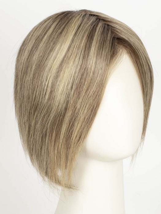 24BT18S8 SHADED MOCHA | Medium Natural Ash Blonde & Light Natural Gold Blonde Blend, Shaded with Medium Brown