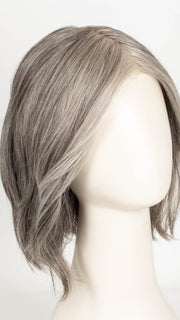 SILVER-STONE | Silver Medium Brown blend that transitions to more Silver then Medium Brown then to Silver Bangs