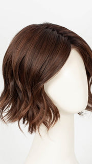 SOFT AMBER BROWN-R  | A warm rooted, amber-toned shade blending golden and red hues over a medium brown base.