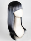 Model is wearing MIDNIGHT MOONLIGHT | Deep roots fade into a luminous silver-grey with inky dip-dyed ends.