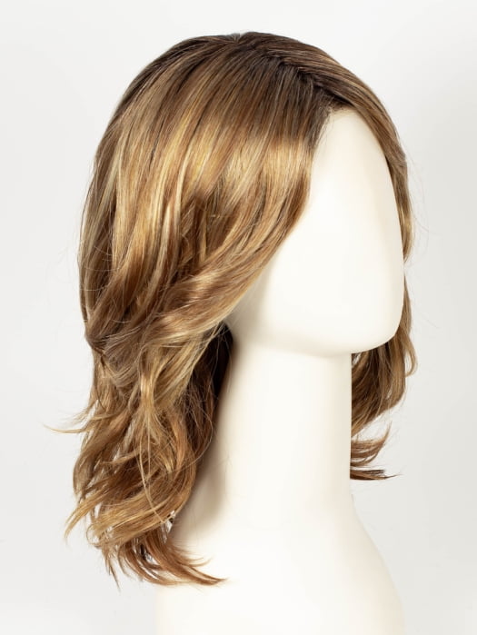 GOLDEN NUTMEG | Medium Brown roots with overall Warm Cinnamon base and Golden Blonde Highlights