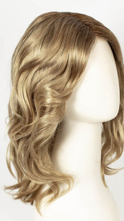 SAHARA BLONDE | Softer Dark Blonde with Light Golden Blonde, and features Chestnut Roots