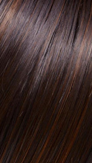 FS4/33/30A MIDNIGHT COCOA | Dark Brown, Medium Red, Medium Natural Red Blonde/Brown Blend with Medium Natural Red Blonde/Brown Blend Bold Highlights