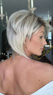 Jenna Fail @jenna_fail wearing REESE by NORIKO in color CHAMPAGNE-R | Rooted Dark Blonde with Platinum Blonde Blended Base