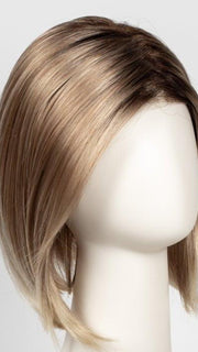 27T613S8 | Medium Natural Red-Gold Blonde and Pale Natural Gold Blonde Blend and Tipped, Shaded with Medium Brown
