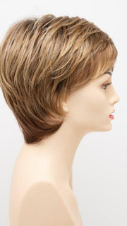 GOLDEN NUTMEG | Medium Brown roots with overall Warm Cinnamon base and Golden Blonde hightlights
