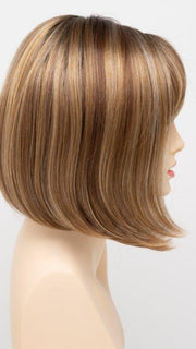 GOLDEN NUTMEG | Medium Brown roots with overall Warm Cinnamon base and Golden Blonde hightlights