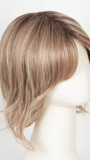 SANDY-BEIGE-BLOND-R | Carefully placed shades of dark sandy blonde and light neutral blonde with medium root tone for added depth.               