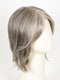 SILVER-STONE | Silver Medium Brown blend that transitions to more Silver then Medium Brown then to Silver Bangs