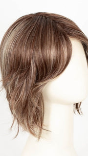 SNOWY-UMBER-R | Medium Ginger Brown base with White Blond highlights