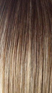 CREAMY TOFFEE LR | Longer rooted dark with light platinum blonde and light honey blonde