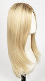 Color Champagne/Rooted = Light Ash Blonde, Medium Golden Blonde and Medium Honey Blonde blend and Dark Roots