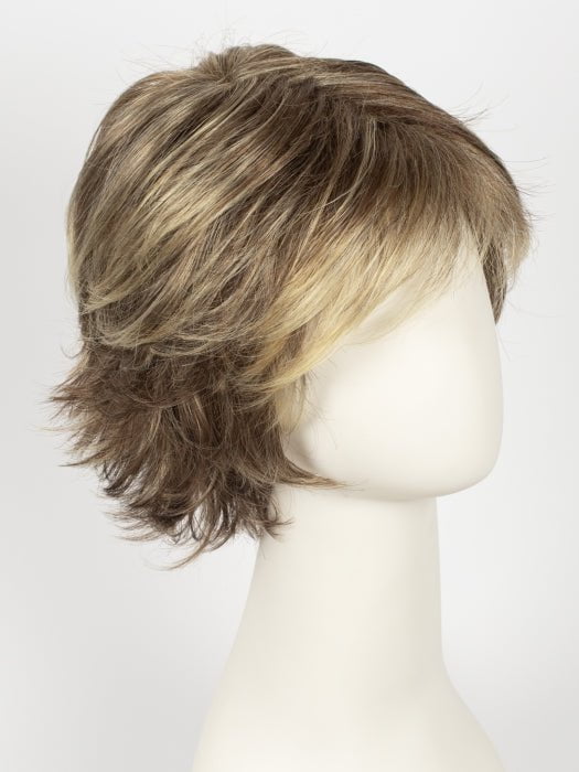 8/26-830 | Medium Ash Brown Blend with Dark Honey Blonde on the top, with a Medium to Light Reddish Brown nape