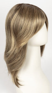 24BT18S8 SHADED MOCHA | Medium Natural Ash Blonde and Light Natural Gold Blonde Blend, Shaded with Medium Brown