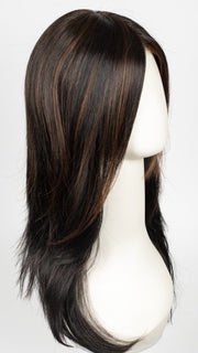 1BRH30 CHOCOLATE PRETZEL | Soft Black with 33% Gold-Red Highlights