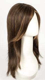 6F27 CARAMEL RIBBON | Dark Brown with Light Red-Gold Blonde Highlights and Tips