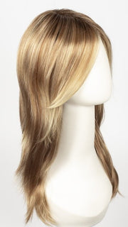 14/26S10 | Shaded Pralines & Cream-Light Gold Blonde and Medium Red-Gold Blonde Blend, Shaded with Light Brown