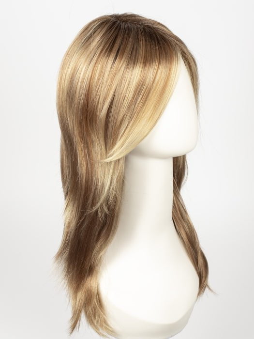 14/26S10 | Shaded Pralines & Cream-Light Gold Blonde and Medium Red-Gold Blonde Blend, Shaded with Light Brown