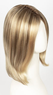 12FS12 MALIBU BLONDE | Light Gold Brown, Light Natural Gold Blonde, and Pale Natural Gold-Blonde Blend, Shaded with Light Gold Brown