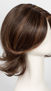 6F27 | Brown w/Light Red-Golden Blonde Highlights & Tips