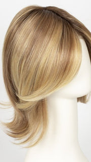 14/26S10 | Light Gold Blonde & Medium Red-Gold Blonde Blend, Shaded w/Light Brown at the Roots