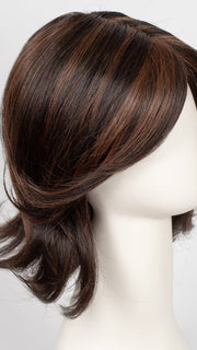 FS4/33/30A - Midnight Cocoa - Dark Brown, Medium Red, Medium Natural Red Blonde/Brown Blend with Medium Natural Red Blonde/Brown Blend Bold Highlights