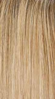 27T613S8 SHADED SUN | Medium Natural Red-Gold Blonde & Pale Natural Gold Blonde Blend and Tipped, Shaded with Medium Brown