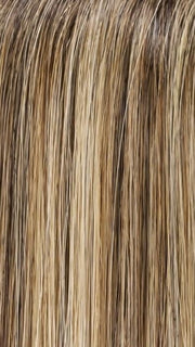 24BT18S8 SHADED MOCHA | Medium Natural Ash Blonde & Light Natural Gold Blonde Blend with Light Natural Gold Blonde tips, Shaded with Medium Brown