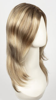 12FS12 MALIBU BLONDE | Light Gold Brown, Light Natural Gold Blonde, and Pale Natural Gold-Blonde Blend, Shaded with Light Gold Brown