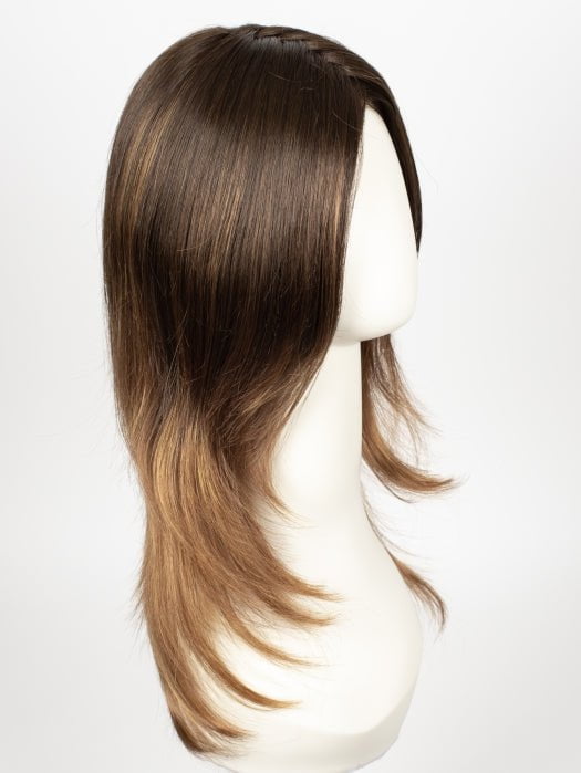 S6-30A27RO AUTUMN | Cascading Ombre Shade | Rich Chestnut Brown Roots fade and brighten into a Coppery and Crisp Auburn Hue