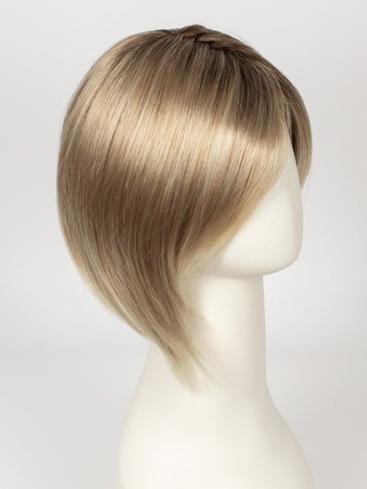 27T613S8 | Medium Natural Red-Gold Blonde and Pale Natural Gold Blonde Blend and Tipped, Shaded with Medium Brown